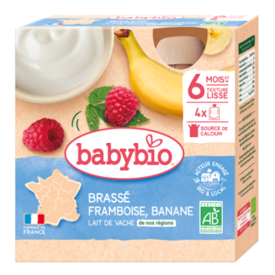 Brassé with cow's milk Raspberry Banana