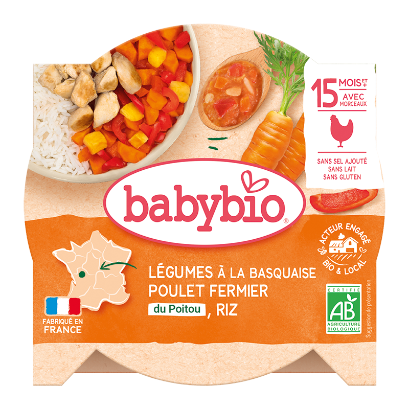 Légumes à la Basquaise Poulet fermier du Poitou
