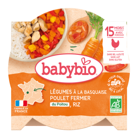 Légumes à la Basquaise Poulet fermier du Poitou