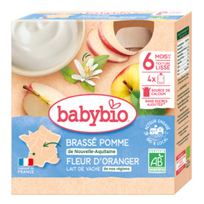 Brassé with cow's milk Apple Orange Blossom Pouch