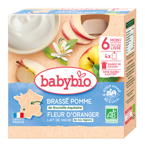 Brassé with cow's milk Apple Orange Blossom Pouch