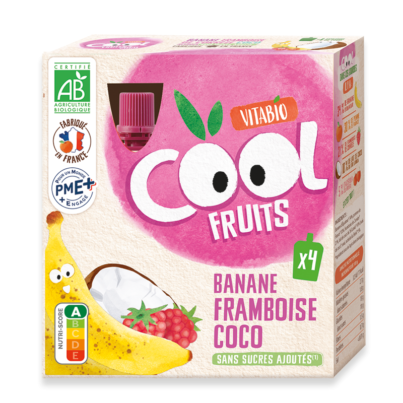 Cool Fruit Banana Raspberry Coconut