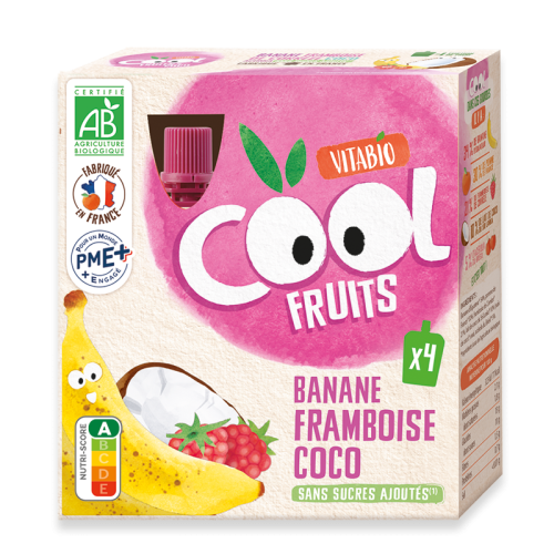 Cool Fruit Banana Raspberry Coconut
