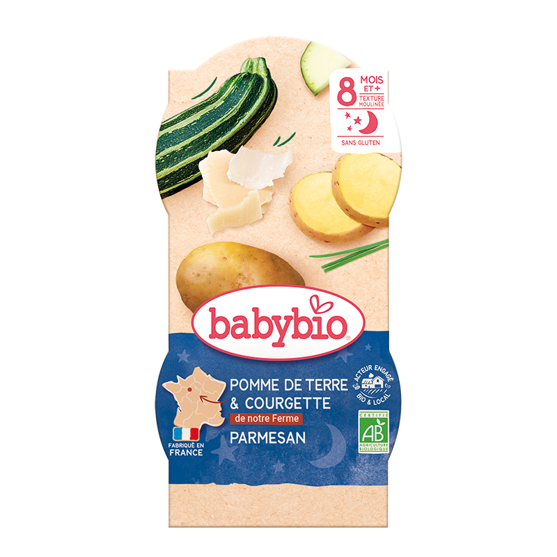 Geplette aardappelen uit het Centre-Val de Loire, courgette van onze boerderij & parmezaanse kaas