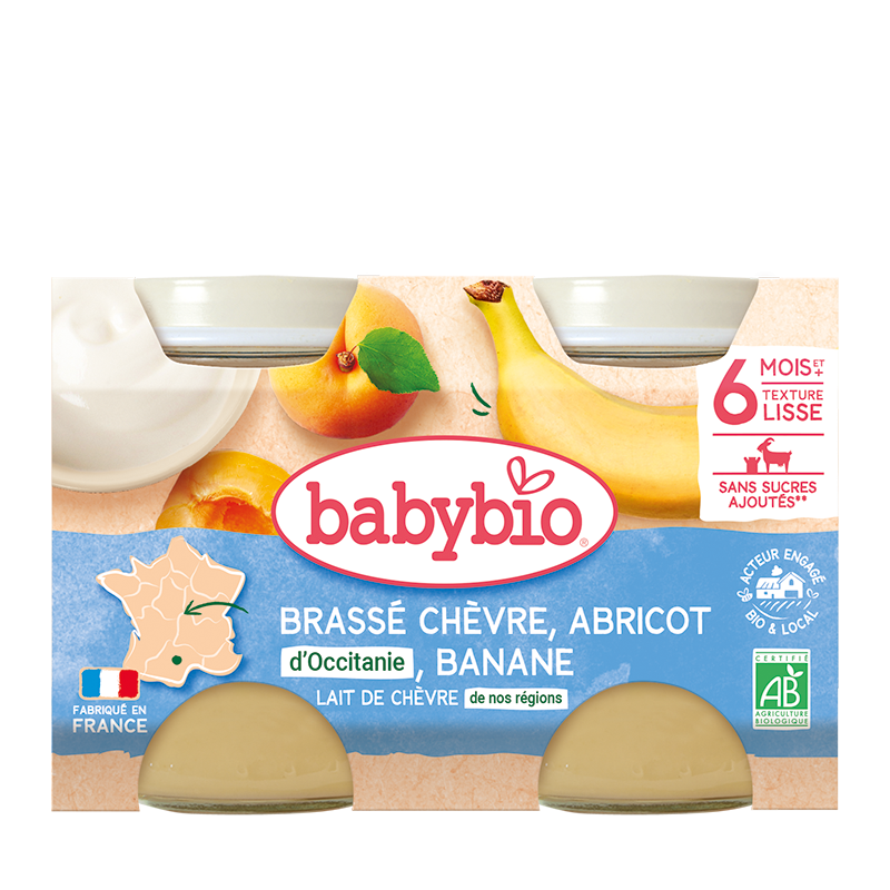 Brassé Chèvre Abricot d'Occitanie Banane
