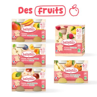 Pack 1 semaine fruits N°1| 4-6 mois