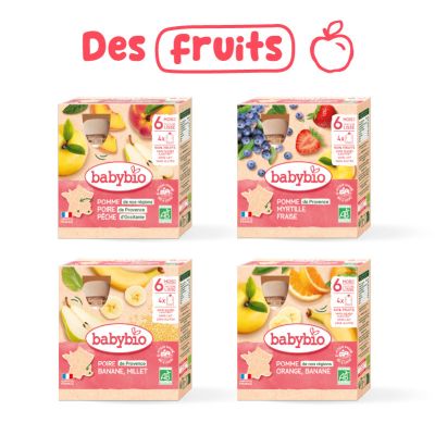 Pack 1 semaine fruits | x16 Gourdes | Idéal Voyage