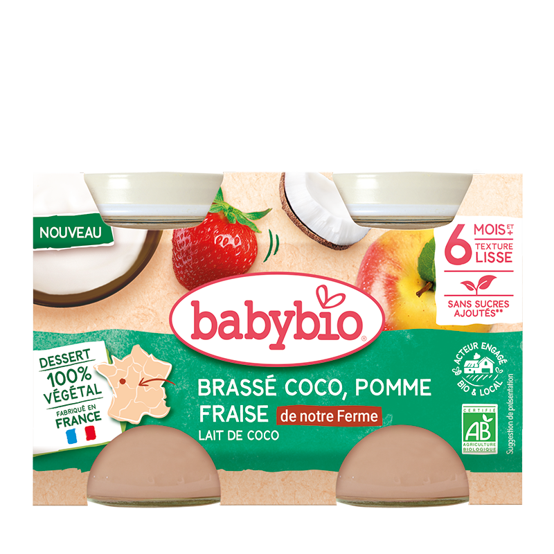 Brassé Coco Pomme Fraise de notre ferme