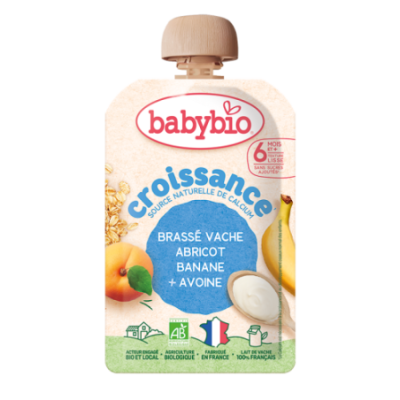 Brassé Cow's milk Apricot Banana Oat Growth Pouch