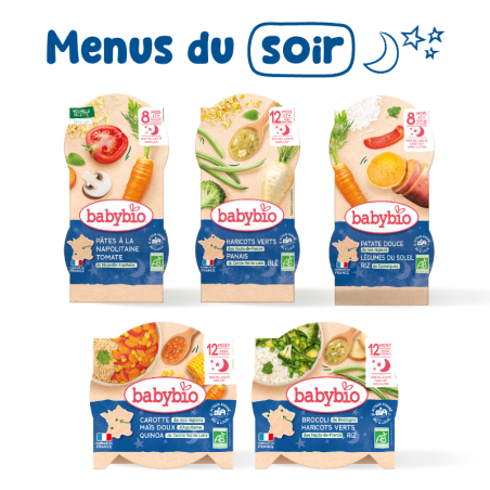 Pack 1 week baby avondmaaltijd N°2 | 8-12 maanden | Babybio