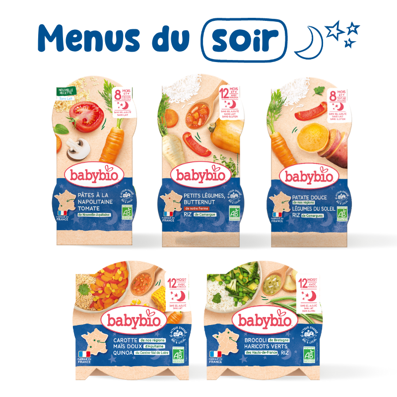 Pack 1 week avondmaaltijd voor baby | 8-12 maanden | Babybio